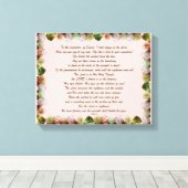 Scripture, Psalm 11, Green Gray Roses キャンバスプリント (インサイチュ (ウッドフロア))