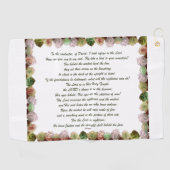 Scripture, Psalm 11, Green Gray Roses ゴルフタオル (横)
