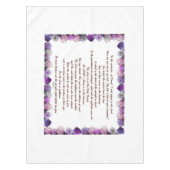 Scripture, Psalm 11, Purple Roses テーブルクロス (正面)
