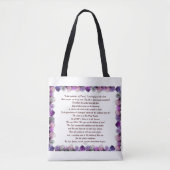 Scripture, Psalm 11, Purple Roses トートバッグ (正面)