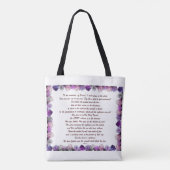 Scripture, Psalm 11, Purple Roses トートバッグ (裏面)