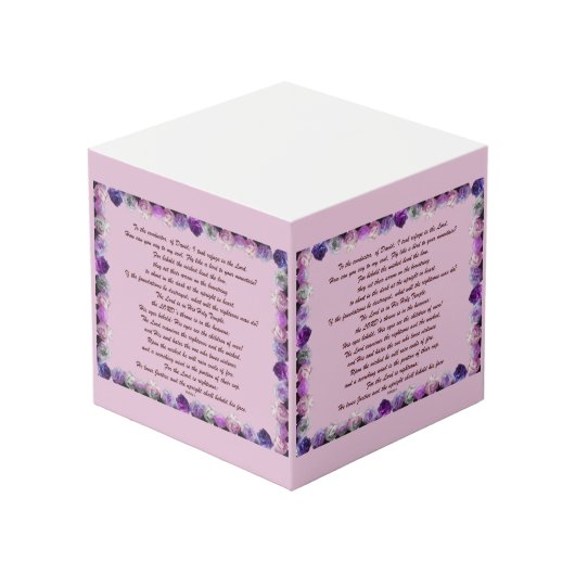 Scripture, Psalm 11, Purple Roses フォトキューブ (裏面アングル)