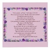 Scripture, Psalm 11, Purple Roses フォトキューブ (正面)