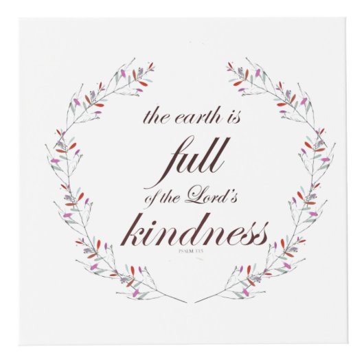 Scripture, Psalm 33, Full Kindness フォトキューブ (正面)