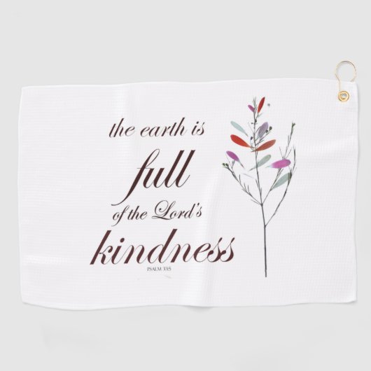 Scripture, Psalm 33, Kindness, ゴルフタオル (横)