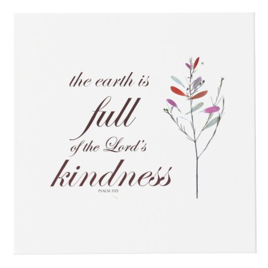 Scripture, Psalm 33, Kindness, フォトキューブ (正面)