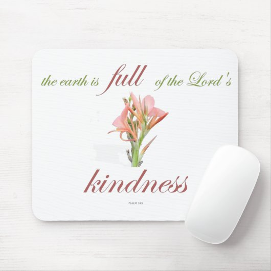 Scripture, Psalm 33, Lord's Kindness, Lily マウスパッド (マウス)
