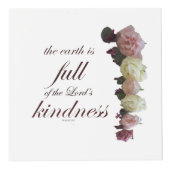 Scripture, Psalm 33, White and Pink Roses フォトキューブ (正面)