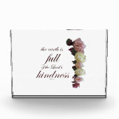 Scripture, Psalm 33, White and Pink Roses フォトブロック (正面)