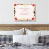 Scripture Psalm 9, Floral キャンバスプリント (インサイチュ (寝室))