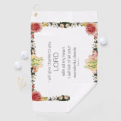 Scripture Psalm 9, Floral ゴルフタオル (インサイチュ)