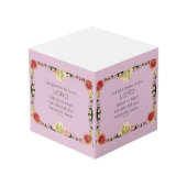 Scripture Psalm 9, Floral フォトキューブ (裏面アングル)