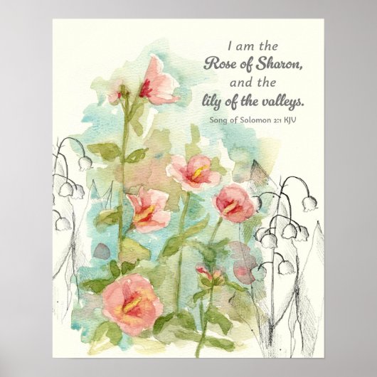 Scripture Song of Solomon Rose of Sharon Lily  ポスター (正面)
