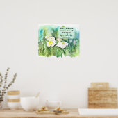 Scripture Song of Solomon White Poppies  ポスター (キッチン)