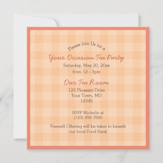  scripture Tea Party のさわやかな急須 招待状 (正面)