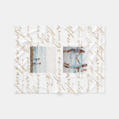 Scripture Wait Upon the Lord Two Photo フリースブランケット (正面(横))