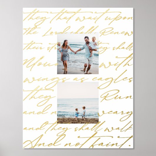 Scripture Wait Upon the Lord Two Photo 箔ポスター (正面)