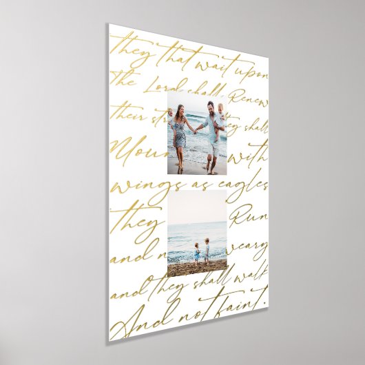 Scripture Wait Upon the Lord Two Photo 箔ポスター (レイダウン)