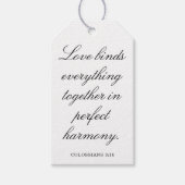 Scripture Wedding Centerpiece, Bridal Shower Decor ギフトタグ (正面)