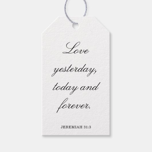 Scripture Wedding Centerpiece, Bridal Shower Decor ギフトタグ (正面)