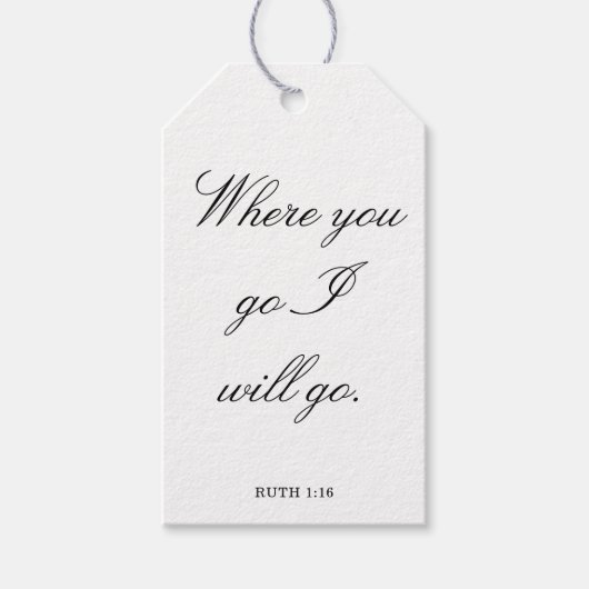 Scripture Wedding Centerpiece, Bridal Shower Decor ギフトタグ (正面)