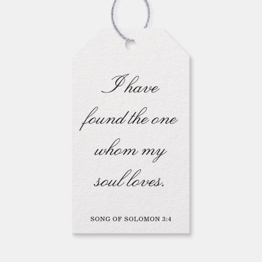 Scripture Wedding Centerpiece, Bridal Shower Decor ギフトタグ (裏面)