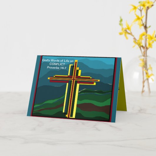 SCRIPTUREDの挨拶状の単語 カード (黄色い花)