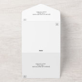 Scripty モダン Black and White Photo QRコード オールインワン招待状 (外側)