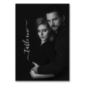 Scripty モダン Black and White Photo QRコード テーブルナンバー (正面)