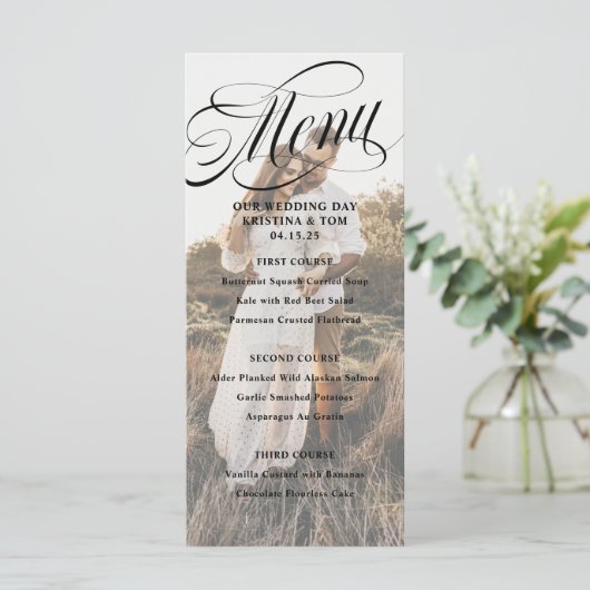 Scripty Photo Wedding Dayメニュー プログラム (スタンド正面)