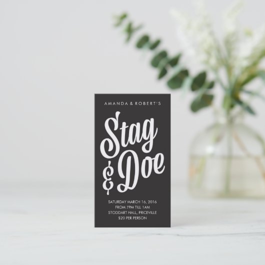 Scripty Stag & Doeチケット 名刺 (スタンド正面)
