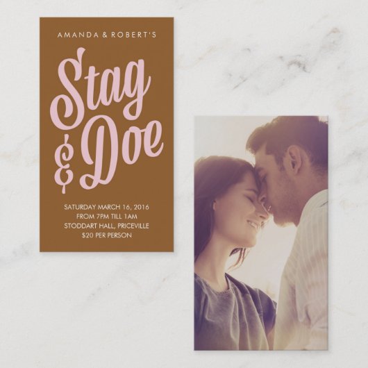 Scripty Stag & Doeチケット 名刺 (正面/裏面)