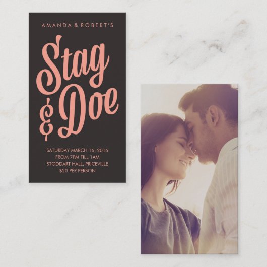 Scripty Stag & Doeチケット 名刺 (正面/裏面)