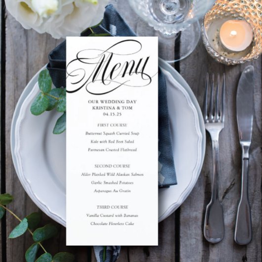 Scripty Wedding Dayメニュー プログラム