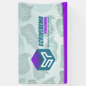 Scriveremoロゴと背景2 横断幕 (縦)