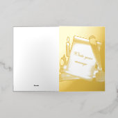 Scroll 箔グリーティングカード (外側レイダウン)