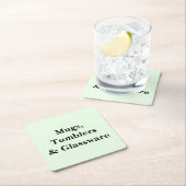 Scroll Down To See These Mugs Tumblers Glassware スクエアペーパーコースター (インサイチュ)