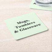 Scroll Down To See These Mugs Tumblers Glassware スクエアペーパーコースター (アングル)