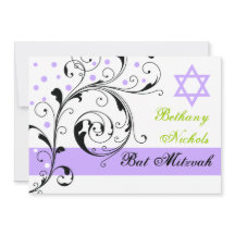 Scroll leaf black, white, purple & Star of David