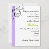 Scroll leaf black, white, purple & Star of David 招待状 (裏面)