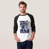 SCROLL UNTIL OBLIVION | ソーシャルメディア ブルータリスト タイポグラフィ Tシャツ (正面フル)