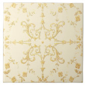 Scrolls of vine and flowers pattern タイル (正面)