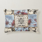 Scrollworkのパネルをはめられた抽象的な絵画 アクセントクッション (正面)
