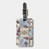 Scrollworkのパネルをはめられた抽象的な絵画 ラゲッジタグ (正面縦)