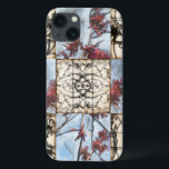 Scrollworkのパネルをはめられた抽象的な絵画 iPhone 13ケース<br><div class="desc">ジェニファーGoldberger著パネルをはめられた抽象的な花のscrollworkの絵画。 すばらしく複雑な部分は、2つのパネル丁度同じではないです。 素晴らしいギフトの一見をそれ以上捜さなければ!</div>