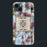 Scrollworkのパネルをはめられた抽象的な絵画 iPhone 13ケース<br><div class="desc">ジェニファーGoldberger著パネルをはめられた抽象的な花のscrollworkの絵画。 すばらしく複雑な部分は、2つのパネル丁度同じではないです。 素晴らしいギフトの一見をそれ以上捜さなければ!</div>