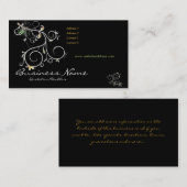 Scrollworkの美しいつる植物D2 -名刺 名刺 (正面/裏面)