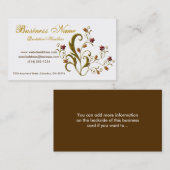 Scrollworkの美しいつる植物D5 -名刺 名刺 (正面/裏面)