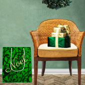 Scrollwork Green Gift Bag ミディアムペーパーバッグ
