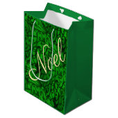 Scrollwork Green Gift Bag ミディアムペーパーバッグ (正面アングル)